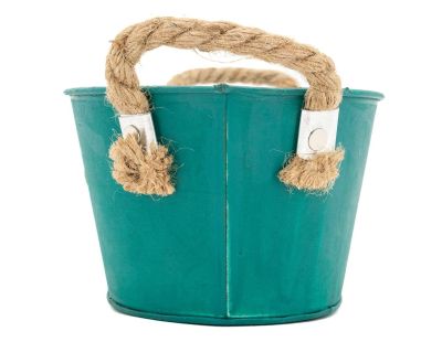 Corbeille ovale en métal coloré 25 cm (Lot de 6)