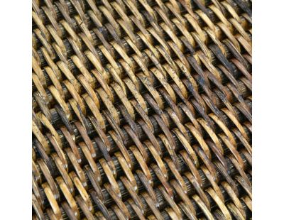 Corbeille à papier en rotin carrée (Rotin antique)