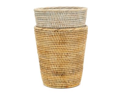 Corbeille à papier en rotin (Rotin patiné )