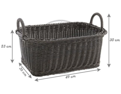 Corbeille avec anses en rotin synthétique (2)