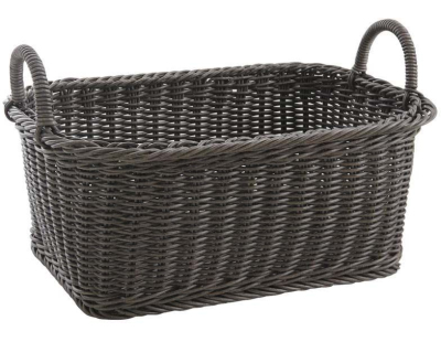 Corbeille avec anses en rotin synthétique (2)