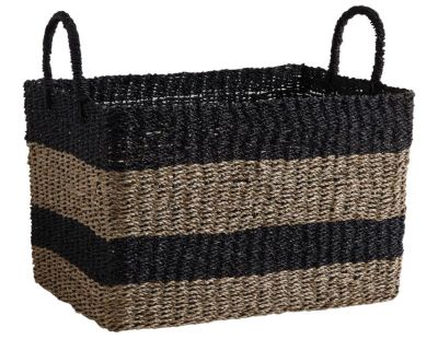 Corbeille de rangement en jonc et corde (Lot de 2)