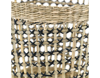 Corbeille à papier en jonc tressé