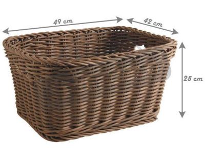 Corbeille de rangement en rotin synthétique