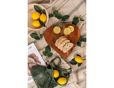 Corbeille ronde en bois naturel 22 cm