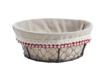 Corbeille à pain en grillage vieilli Farmer (Lot de 2)