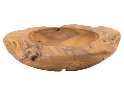 Corbeille en teck naturel (50 cm)