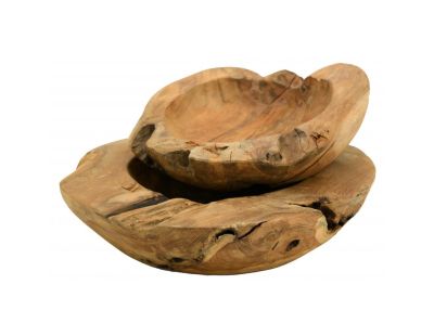 Corbeille en teck recyclé (40 cm)