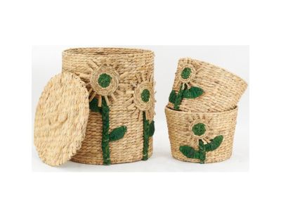 Corbeilles de rangement/ linge Fleurs en jacinthe