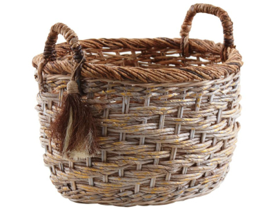 Corbeilles de rangement rondes en bananier (Lot de 3)