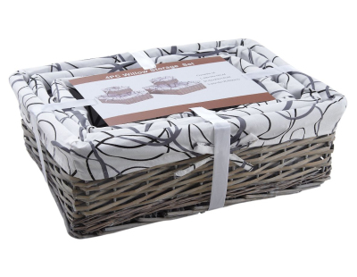 Corbeilles de rangement en éclisse grise (Lot de 4)