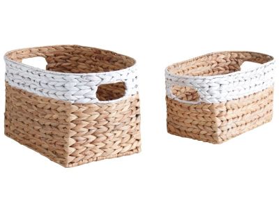 Corbeilles de rangement en jacinthe (Lot de 2)