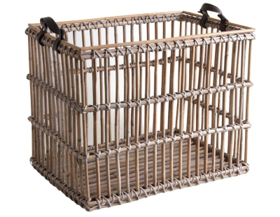 Corbeilles de rangement en poelet gris (Lot de 3)