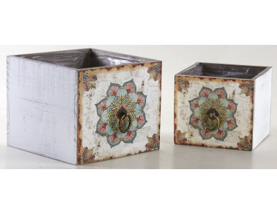 Corbeilles tiroirs motif mandala