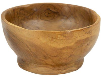 Coupe ronde en teck Butot 15 x 8 cm