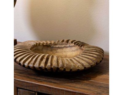 Coupe ronde en teck Geris (35 x 7 cm)