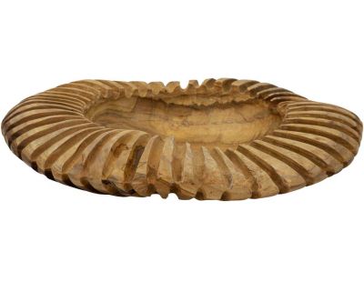 Coupe ronde en teck Geris (35 x 7 cm)