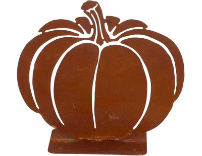 Courge décorative en métal rouillé (Citrouille)