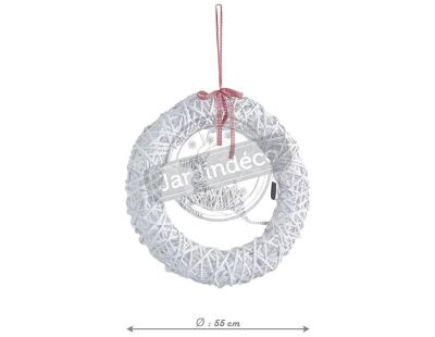 Couronne de porte cerf avec LEDs 55cm