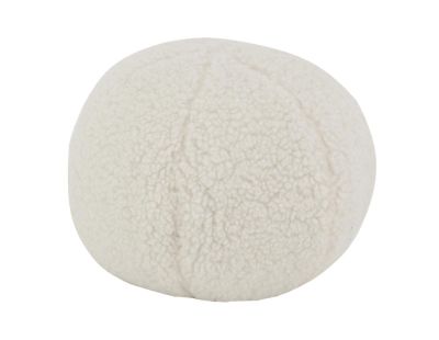 Coussin en bouclette blanc (Boule)