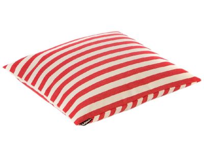 Coussin 100% coton 50 cm Faro (Rouge et blanc cassé)