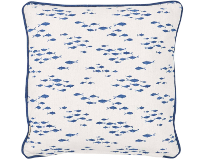 Coussin en coton Sea 45 x 45 cm (Banc de poissons)