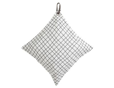 Coussin en coton avec sangle cuir (Grillage)