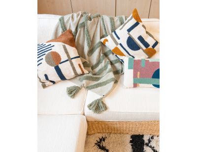 Coussin en coton rectangulaire