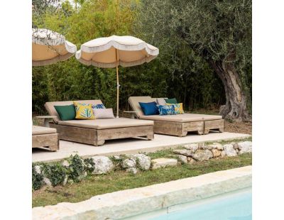 Coussin extérieur imprimé Alga Bronze (45 x 45 cm)