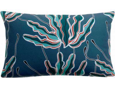 Coussin extérieur imprimé Alga Indigo (50 x 30 cm)