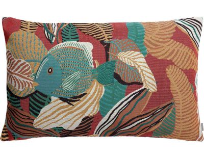 Coussin extérieur en polypropylène Dori papaye (65 x 40 cm)