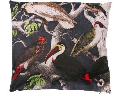 Coussin imprimé oiseaux 45 cm