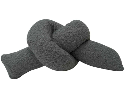 Coussin nœud en polyester Ask Dugum (Gris)