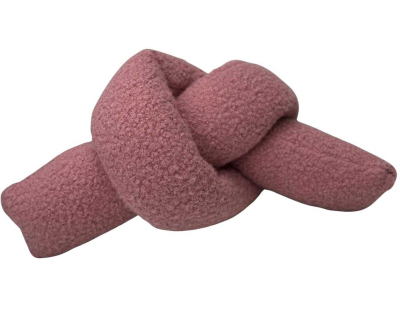 Coussin nœud en polyester Ask Dugum (Rose)