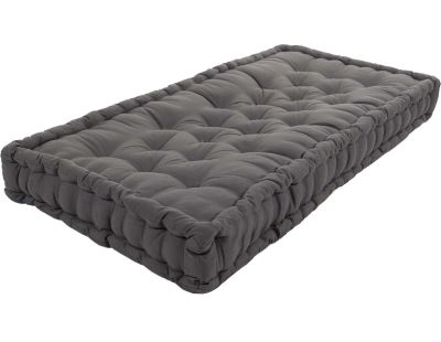 Coussin de palette en coton coloré 120 x 60 cm (Gris anthracite)