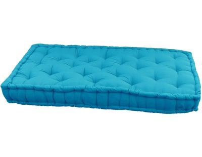 Coussin de palette en coton coloré 120 x 60 cm (Turquoise)