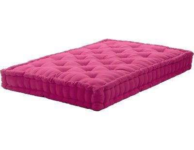 Coussin de palette en coton coloré 120 x 60 cm (Fuchsia)