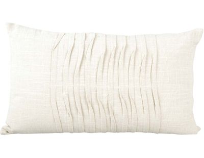 Coussin rectangulaire en coton 50 x 30 cm Wave (Ivoire)