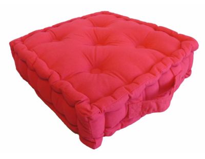 Coussin de sol en coton 40 cm (Rouge)