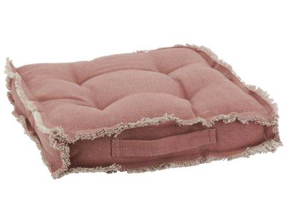 Coussin de sol en coton 40 x 40 cm (Vieux rose)