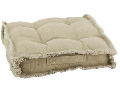 Coussin de sol en coton 40 x 40 cm (Beige)