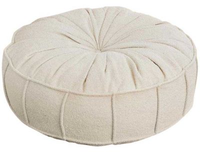 Coussin de sol effet bouclette Teddy (Blanc)