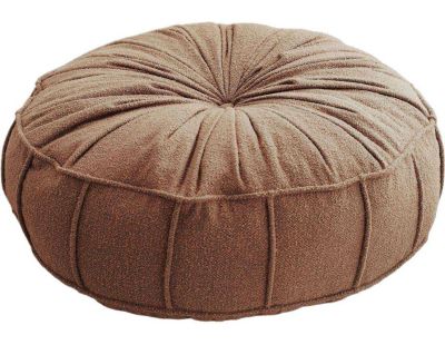 Coussin de sol effet bouclette Teddy (Marron)