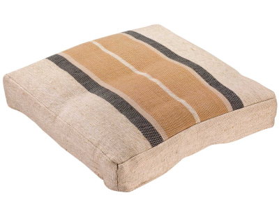Coussin de sol  en tissu Gatsby 55 x 55 x 10 cm (Sienne)