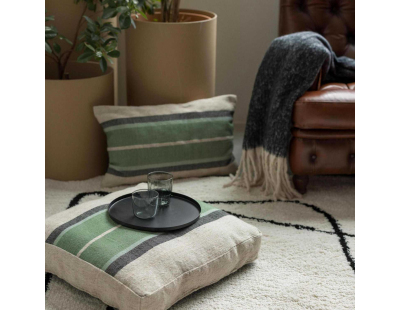 Coussin de sol  en tissu Gatsby 55 x 55 x 10 cm (Eucalyptus)