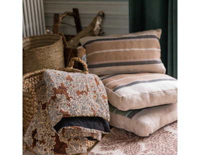 Coussin en tissu Gatsby  40 x 65 cm (Sienne)