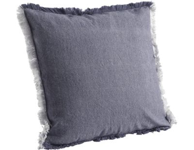 Coussin en coton avec franges (Gris)