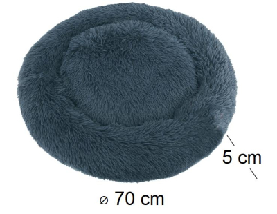 Coussins à poils longs pour animaux 70 cm (Bleu)