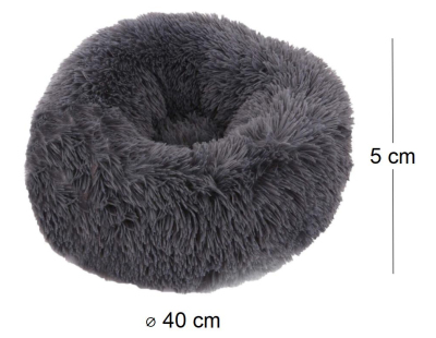 Coussins à poils longs pour animaux 40 cm (Gris)