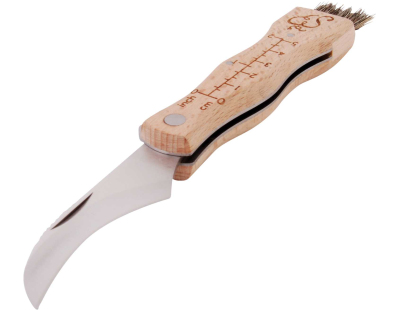 Couteau à champignons en acier inoxydable avec brosse